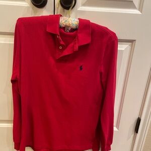 Red men’s polo
